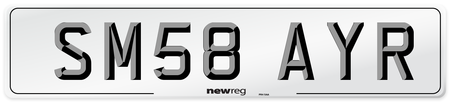 SM58 AYR Number Plate from New Reg